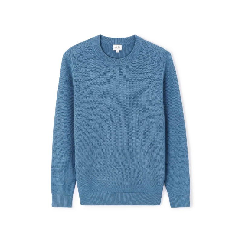 Pull col rond homme 100% coton – Bleu, Vert, Noir | Mode élégante