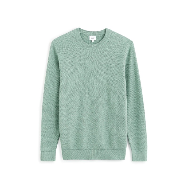 Pull col rond homme 100% coton – Bleu, Vert, Noir | Mode élégante