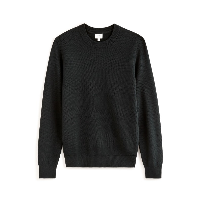Pull col rond homme 100% coton – Bleu, Vert, Noir | Mode élégante